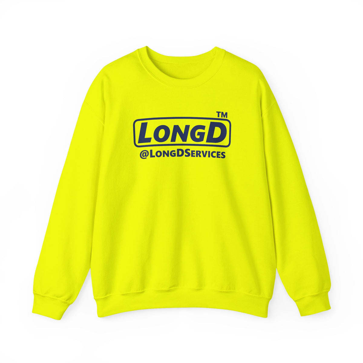 LongD Tag positive basic Navy (002060) logo crewneck sweatshirt