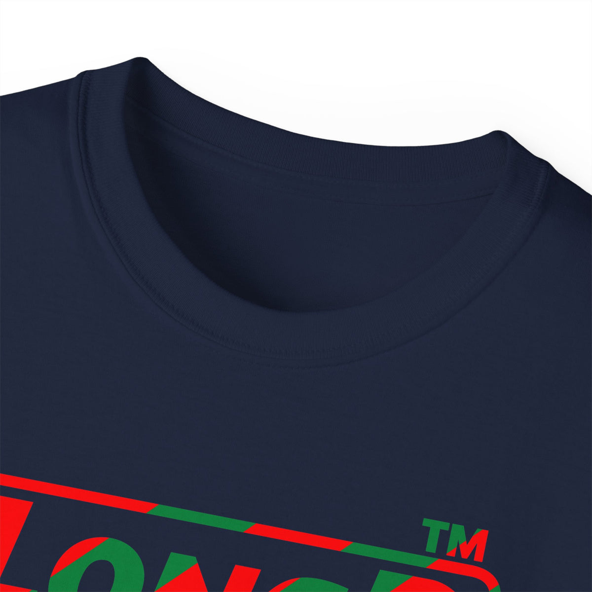 LongD Hyde Park positive pixel-weighted 6-striped logo (Xmas colors) cotton tee