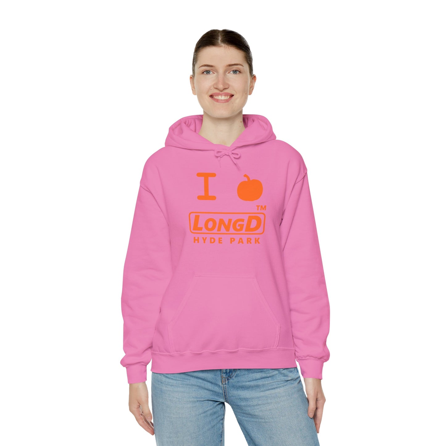 I Pumpkin LongD® Logo Hoodie orange basic Hyde Park logo