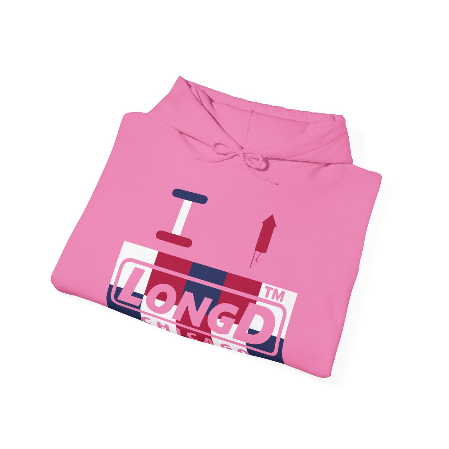 I firecracker LongD® negative 2x5 Chicago logo hoodie