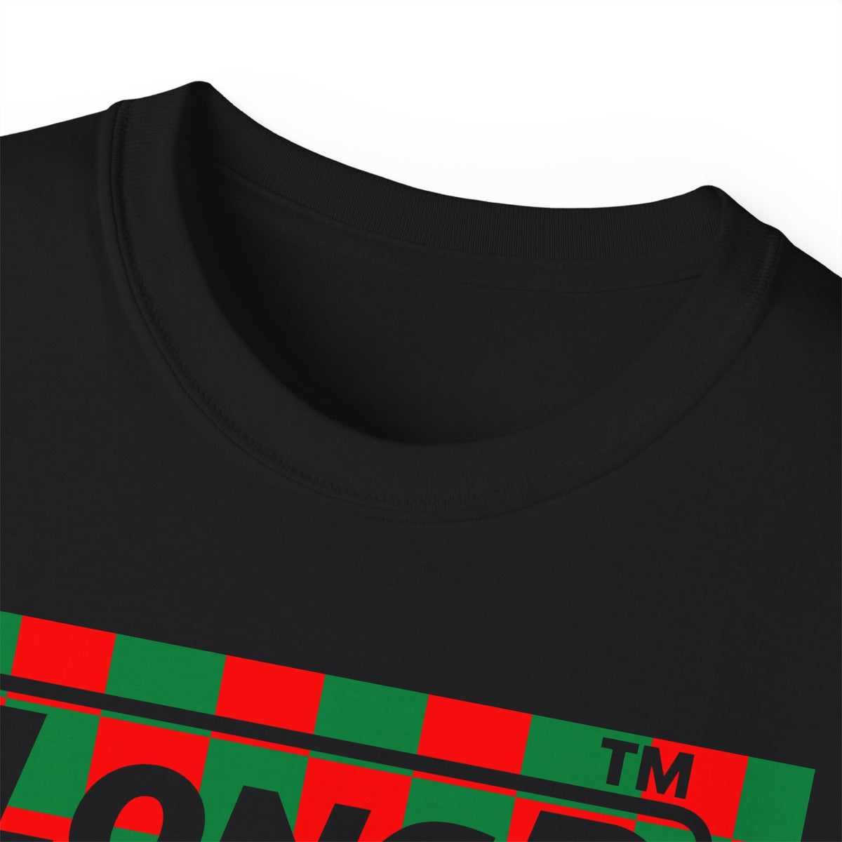 LongD Chicago negative checkered logo (Xmas colors) cotton tee