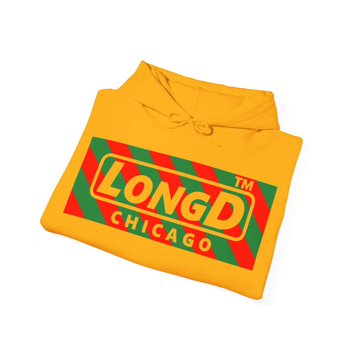 LongD Chicago negative 12-striped logo (Xmas colors) hoodie