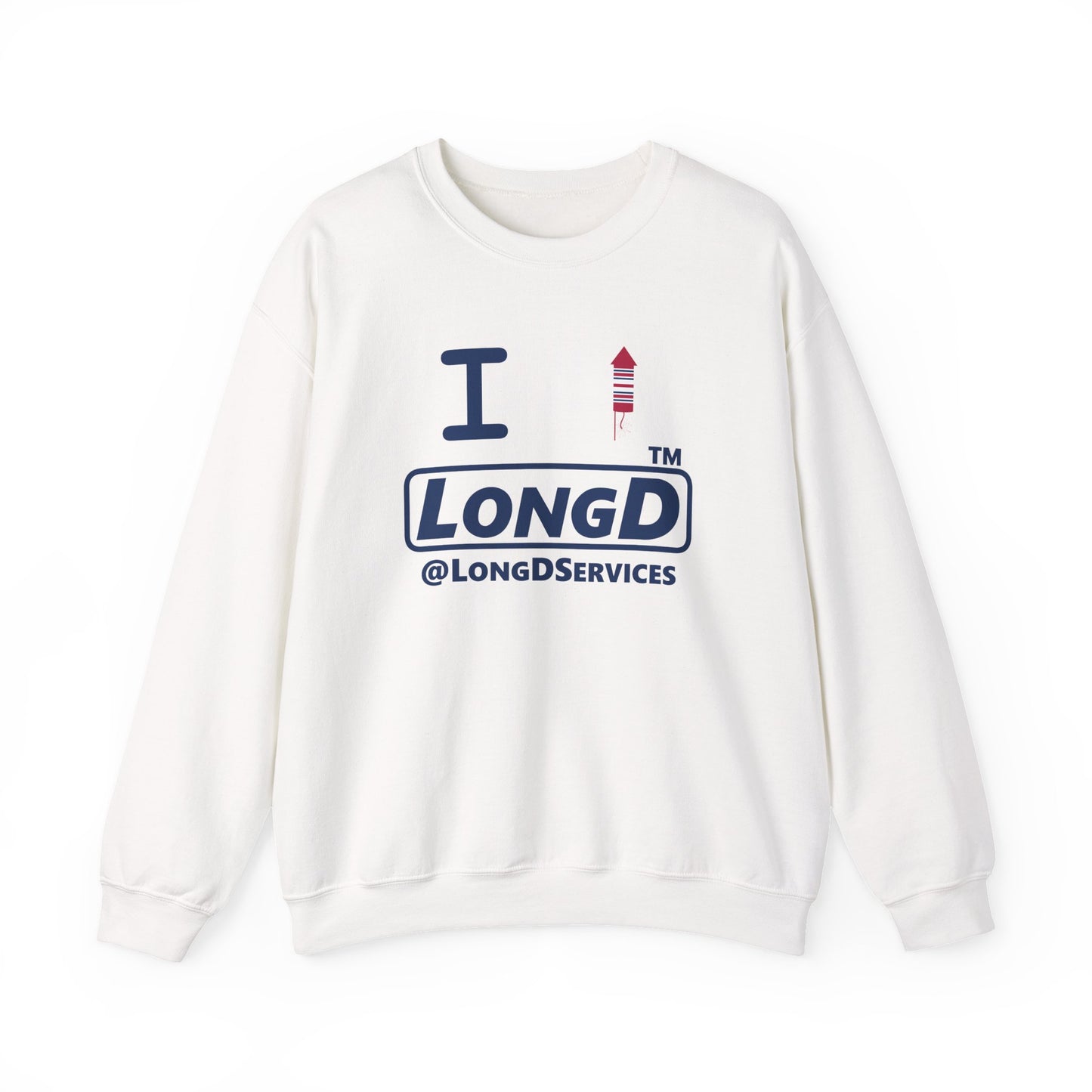 I firecracker LongD official basic tag logo crewneck sweatshirt