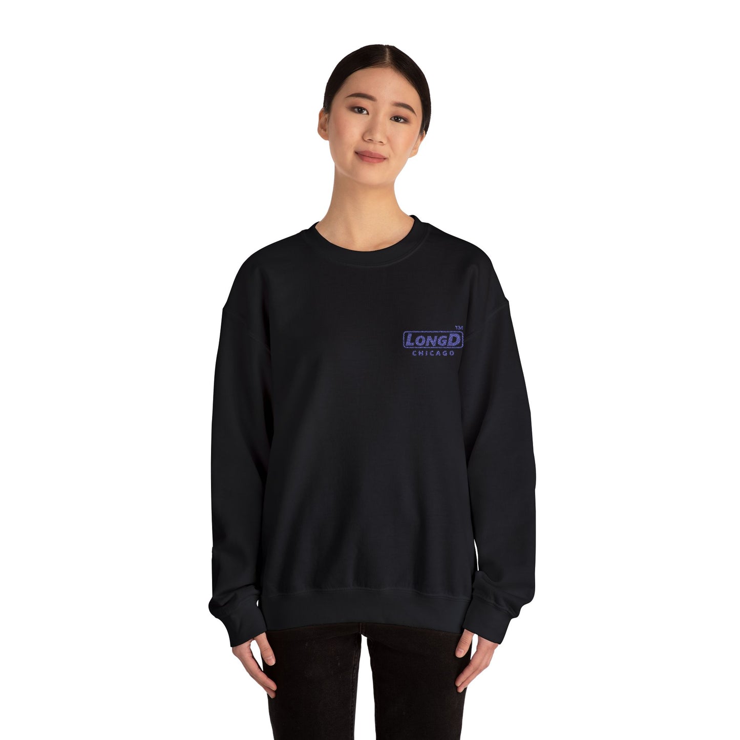 Embroidered Unisex Heavy Blend™ Crewneck Sweatshirt basic Chicago logo