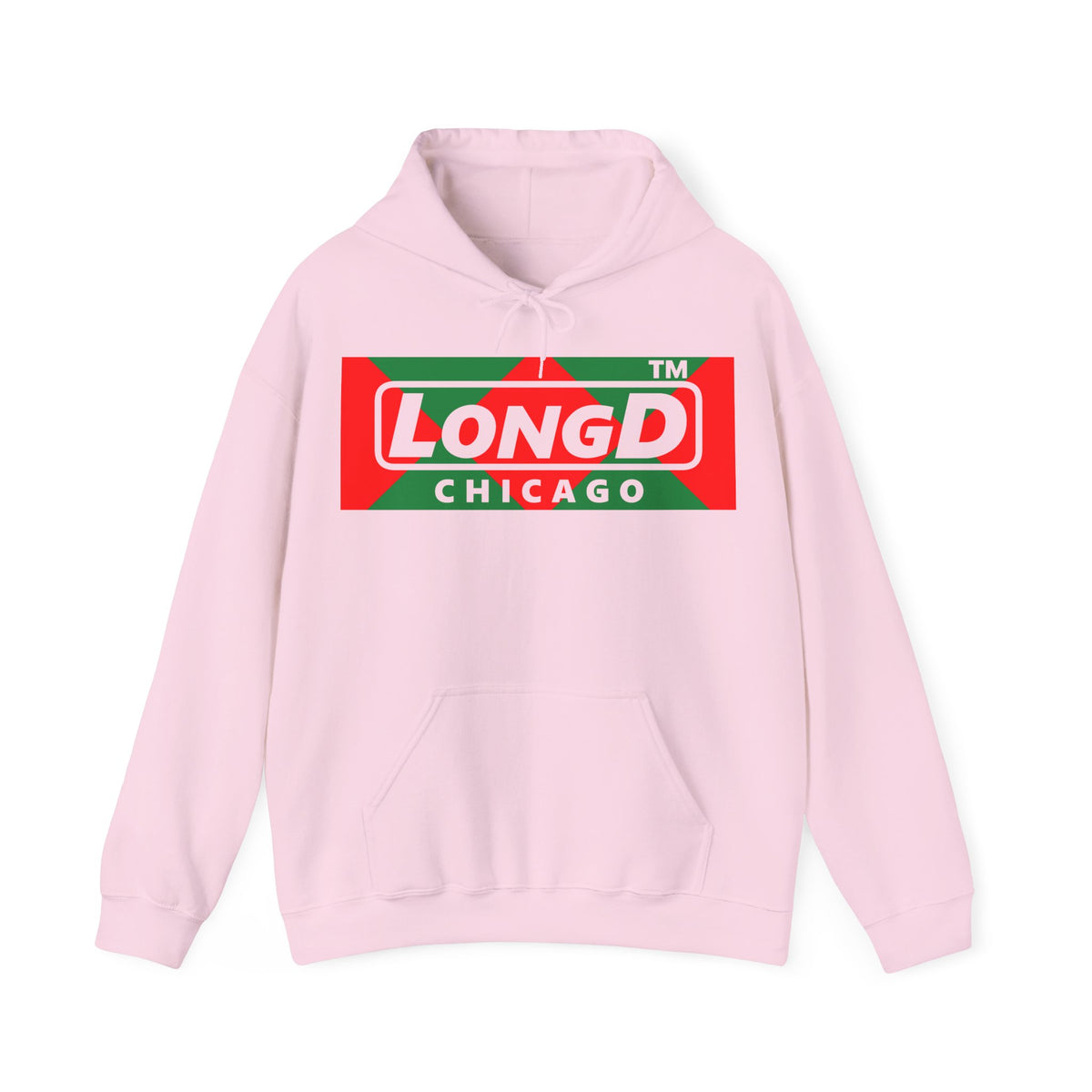 LongD Chicago negative big argyle logo (Xmas colors) hoodie