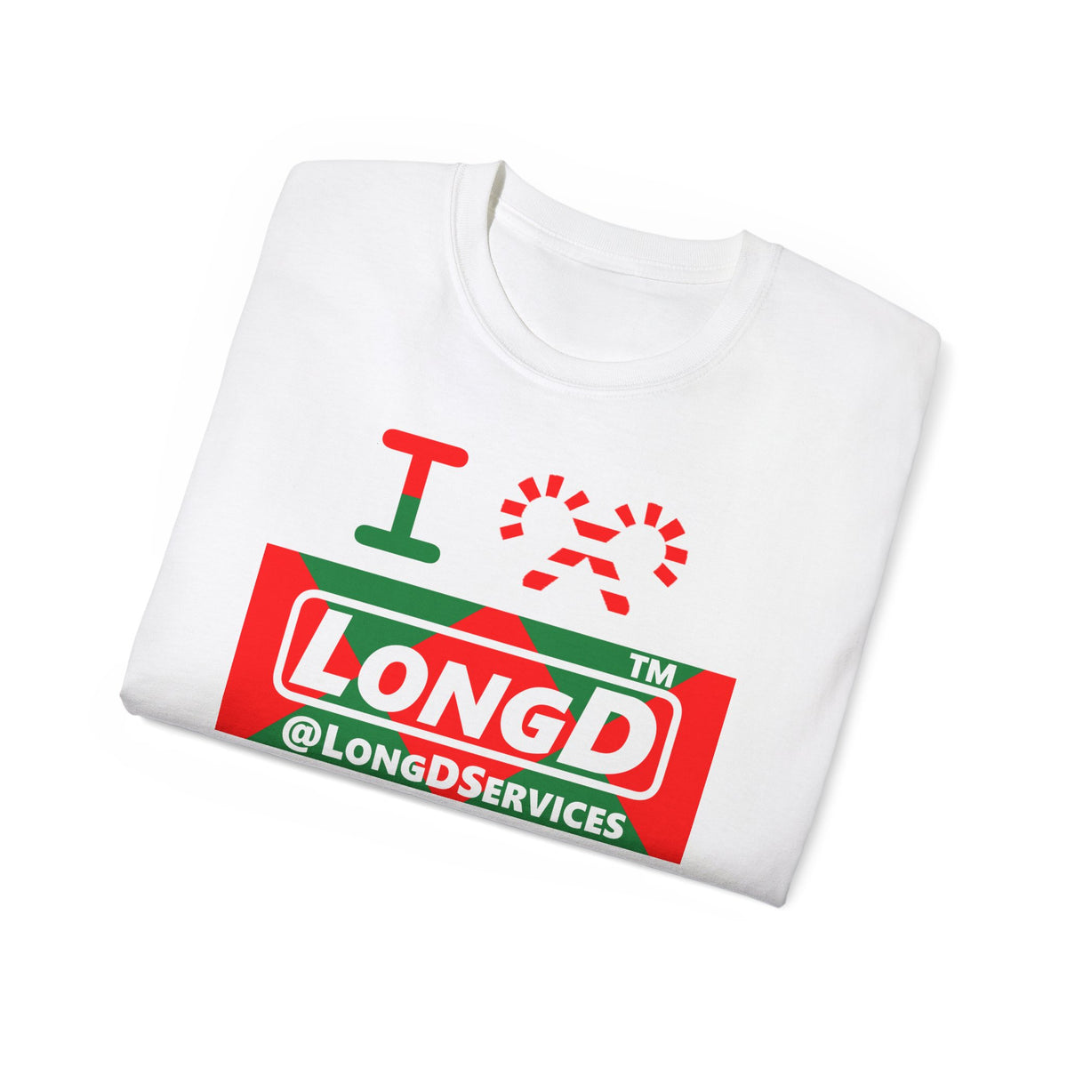 I candy cane LongD Tag negative big argyle logo cotton tee