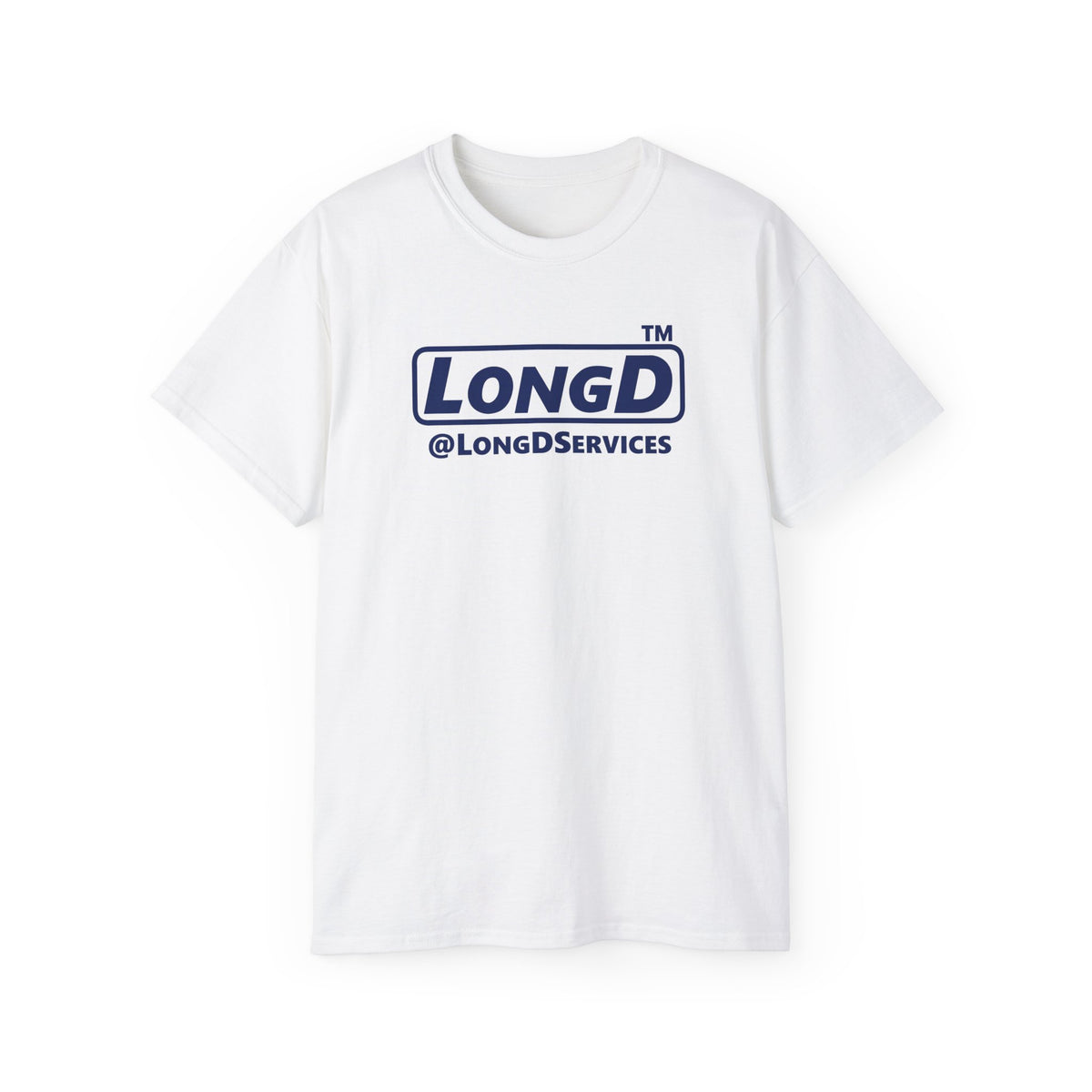 LongD Tag positive basic Navy (002060) logo cotton tee