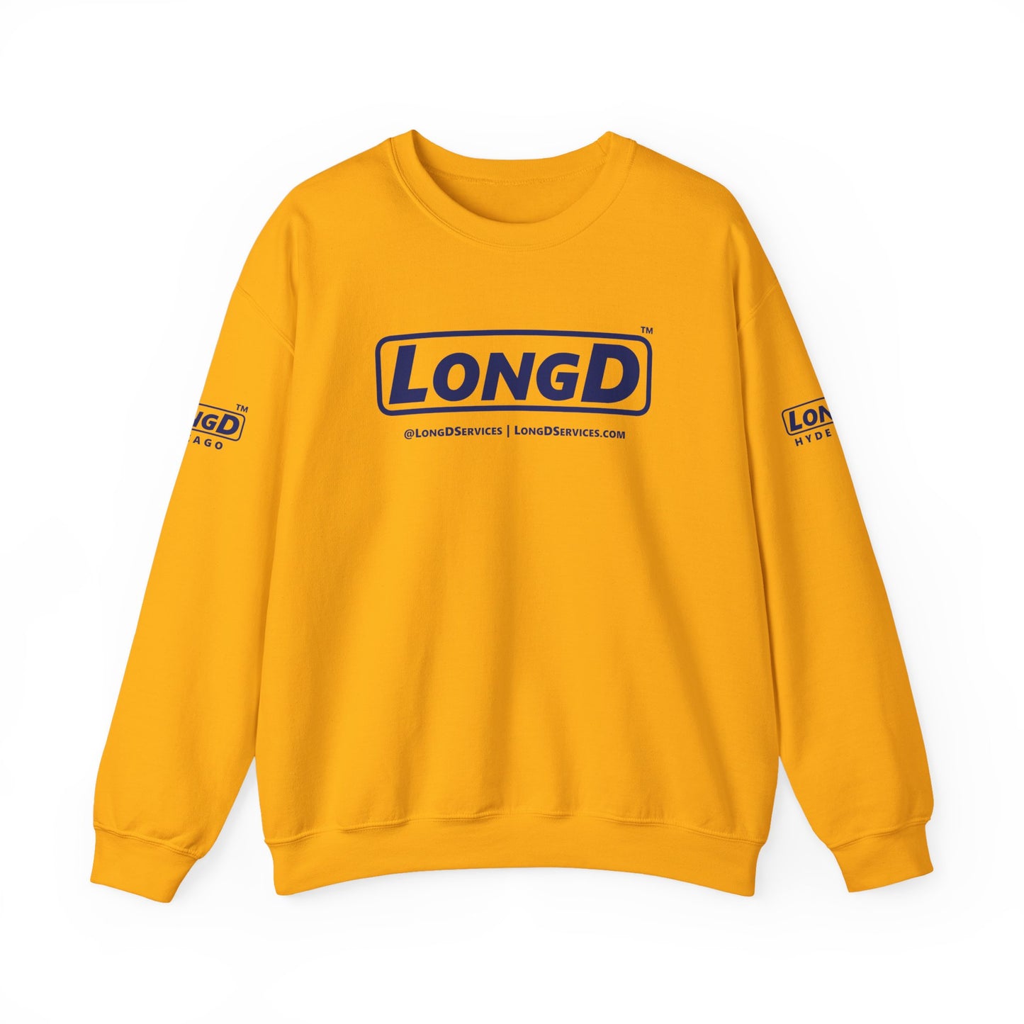 LongD official 4-print original logo crewneck sweatshirt