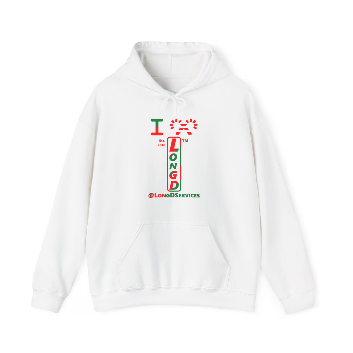 I candy cane LongD Tag positive upright pixel-weighted 4-striped logo hoodie