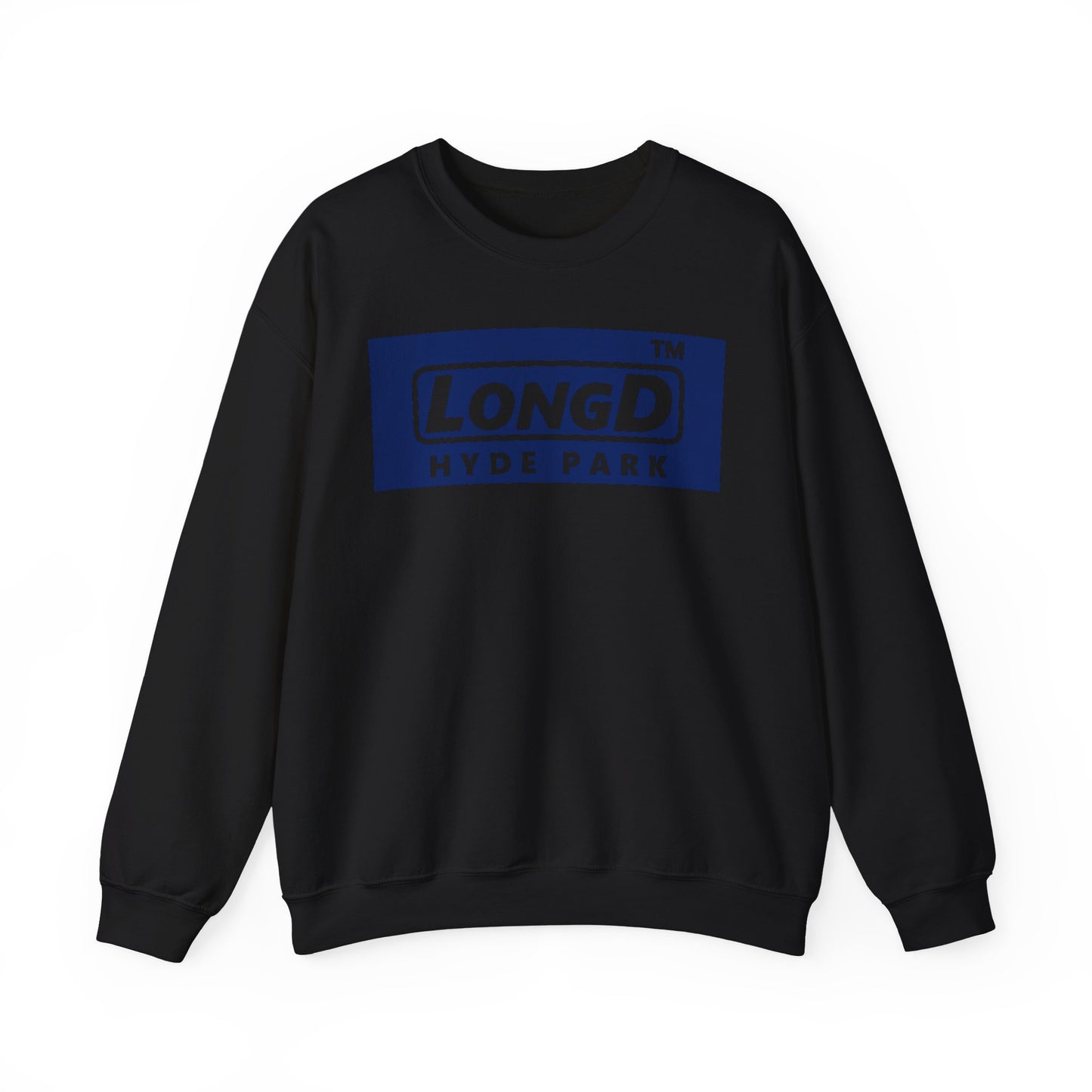 LongD negative official Hyde Park logo crewneck sweatshirt