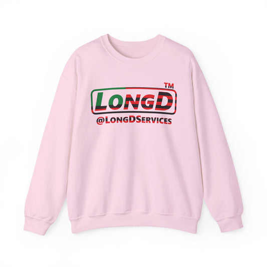 LongD positive flag tag logo crewneck sweatshirt (Juneteenth colors)