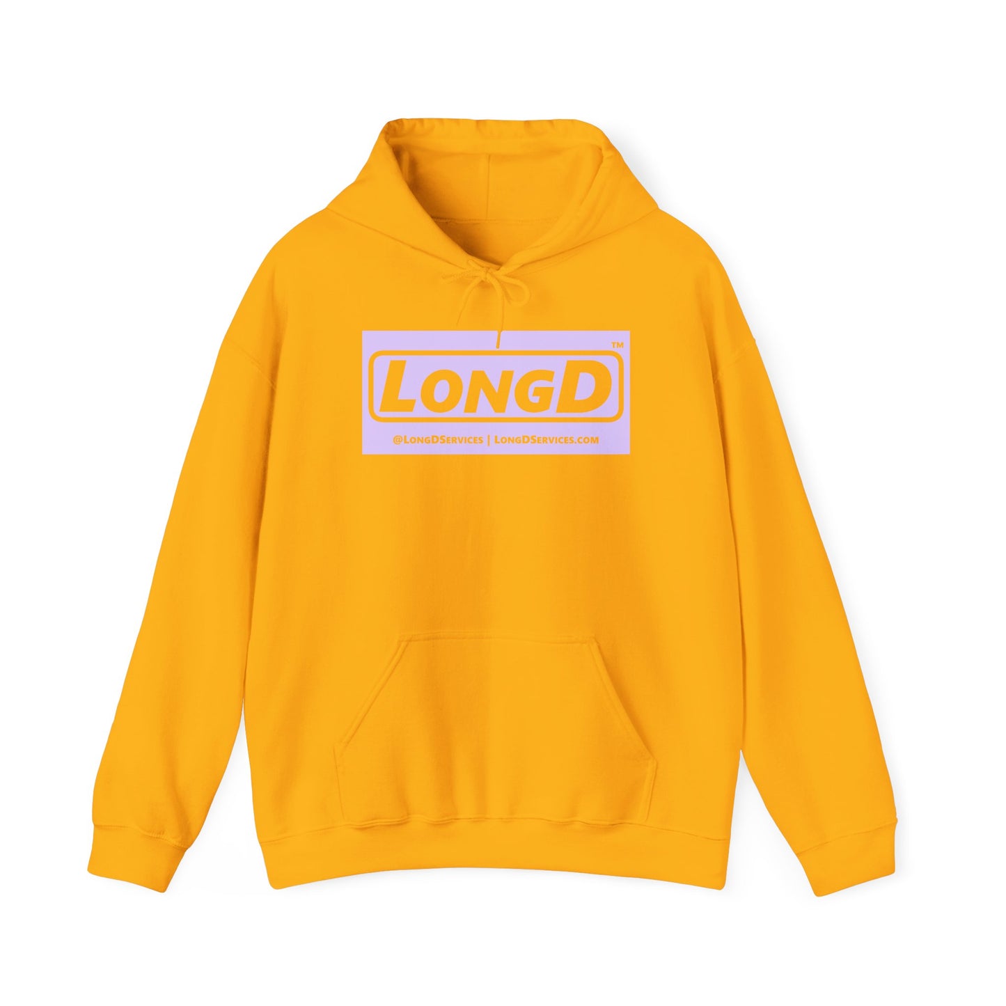 LongD® Logo Hoodie pastel negative purple text