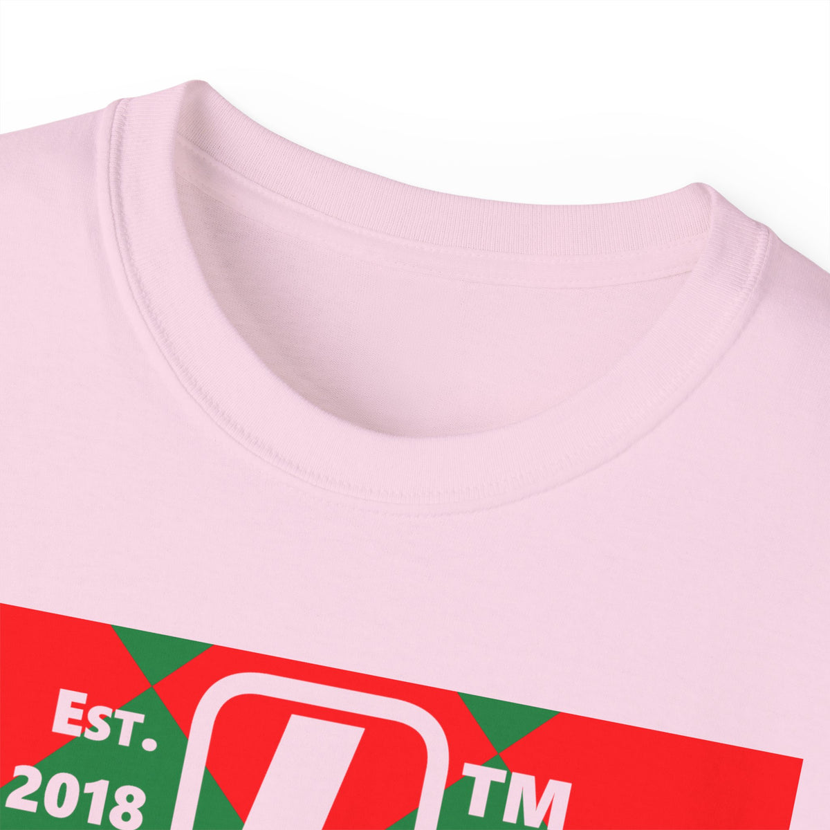 LongD Chicago negative upright argyle logo (Xmas colors) cotton tee