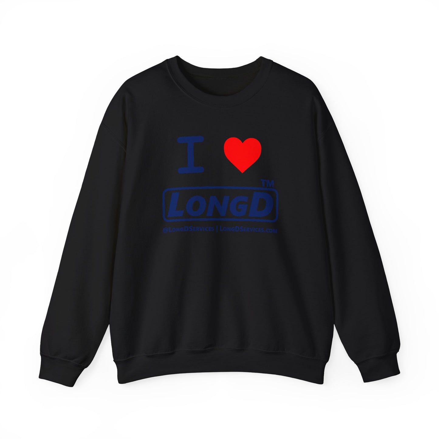 I Luv LongD Tag-domain positive official basic logo crewneck sweatshirt