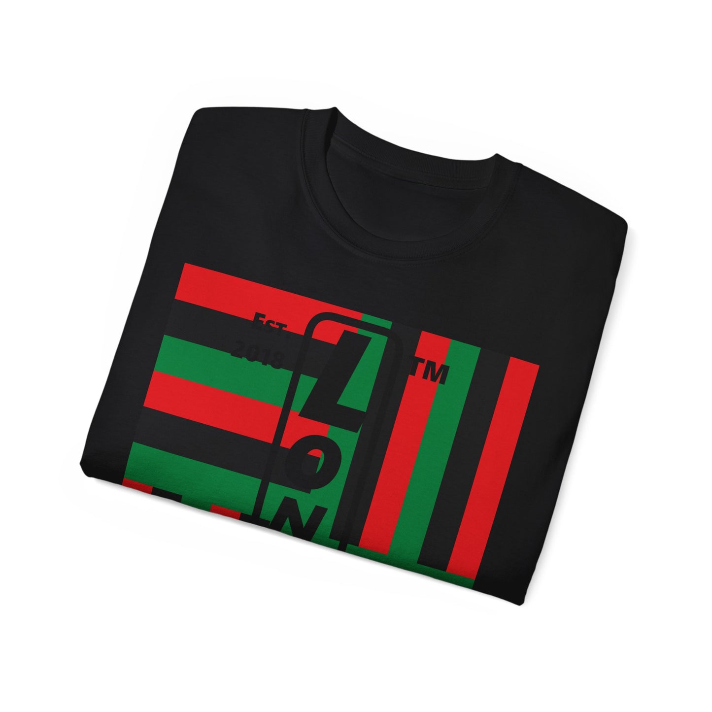 LongD Cotton Tee negative windmill Hyde Park upright logo (Juneteenth colors)