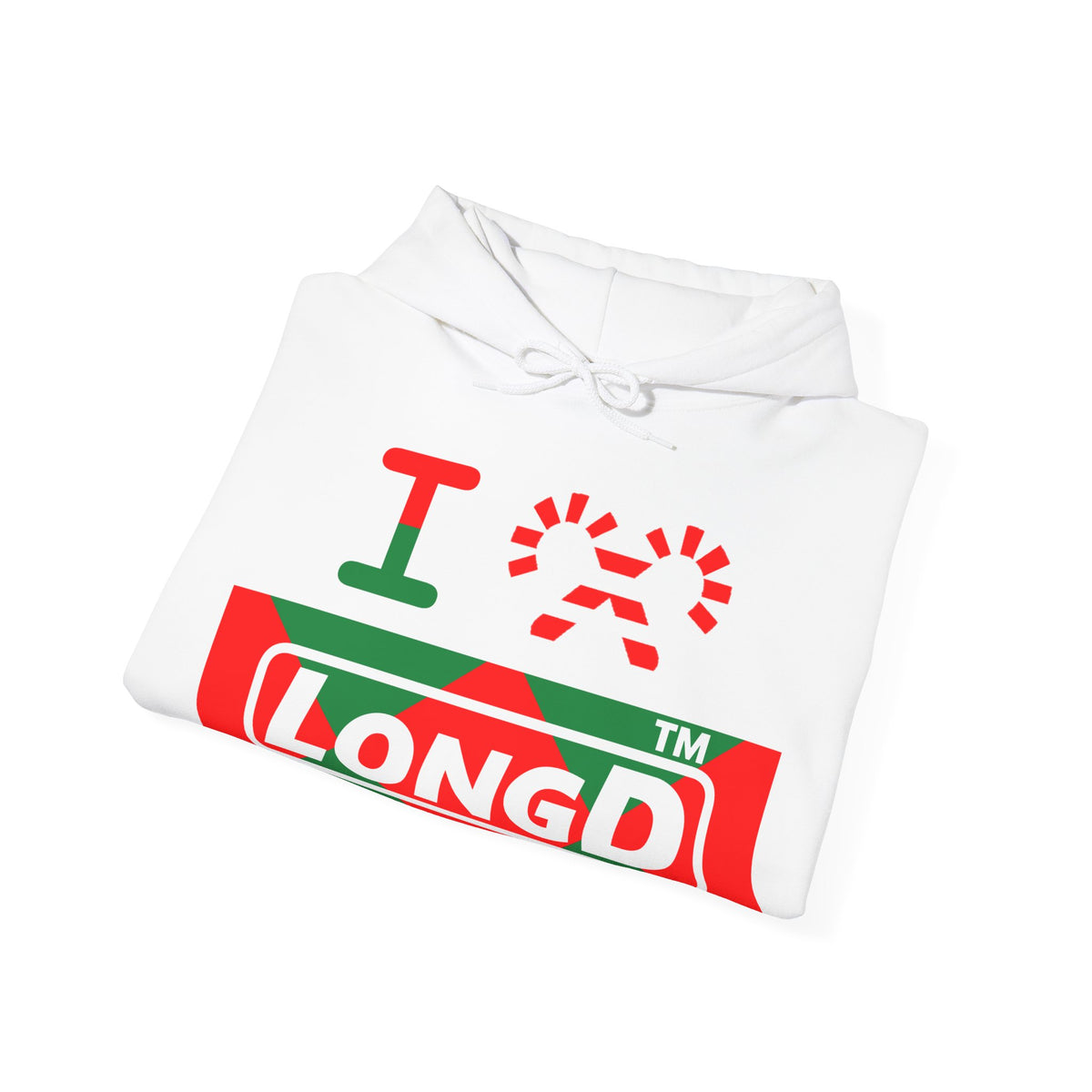 I candy cane LongD Chicago negative big argyle logo hoodie