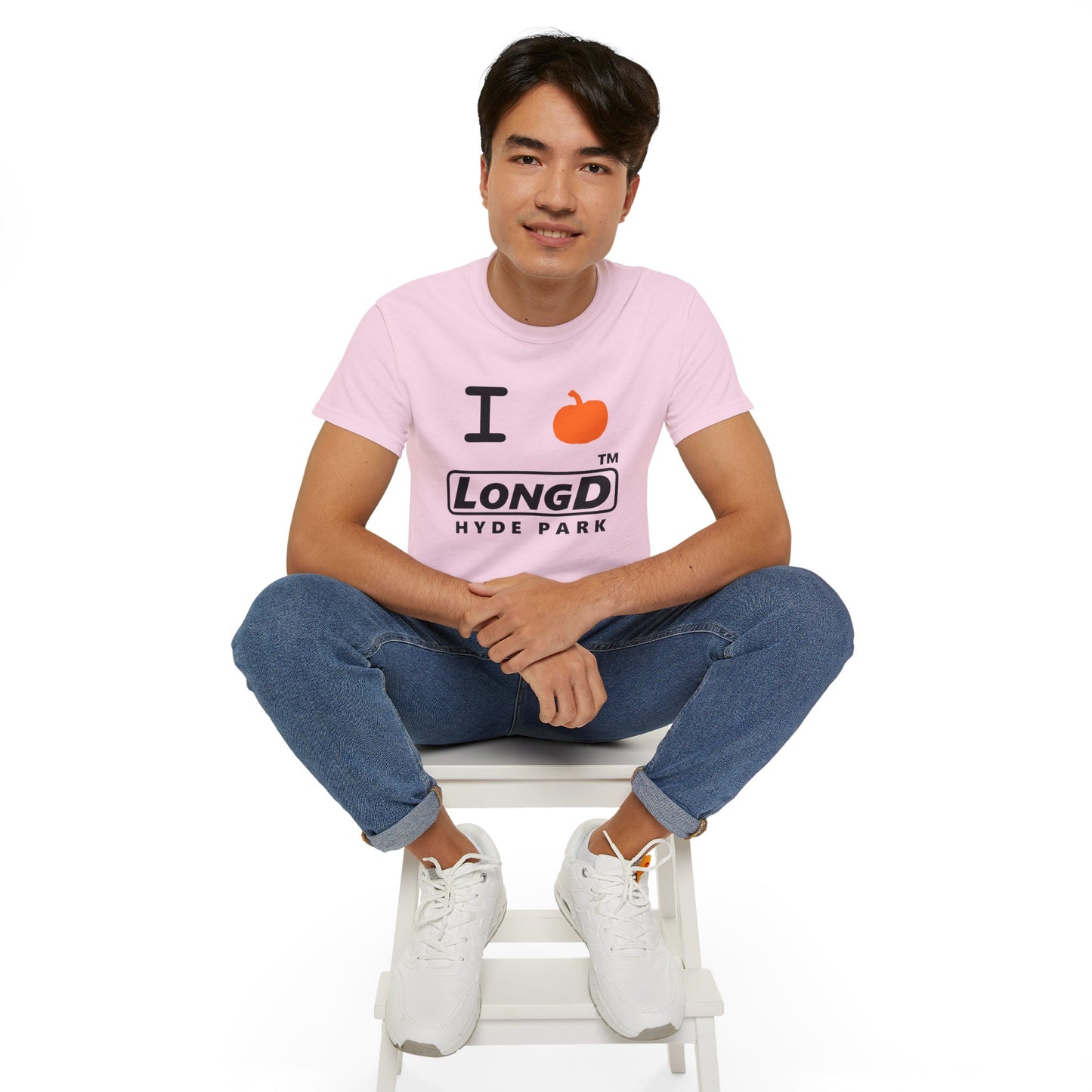 I Pumpkin LongD® Logo Cotton Tee positive black basic Hyde Park logo