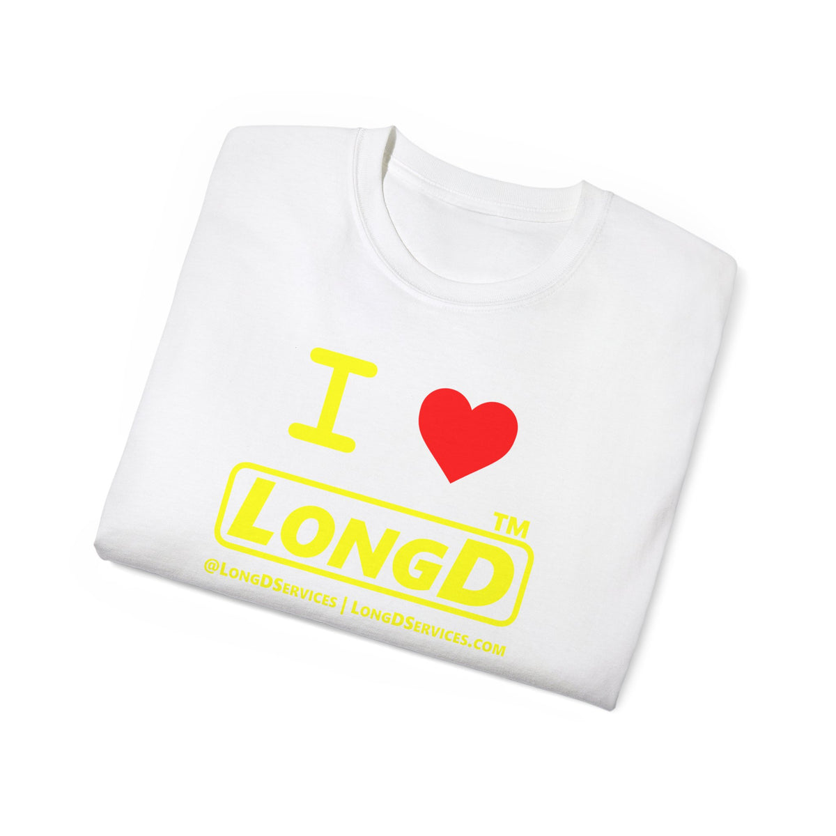 I Luv LongD Tag-domain positive alternate basic logo cotton tee
