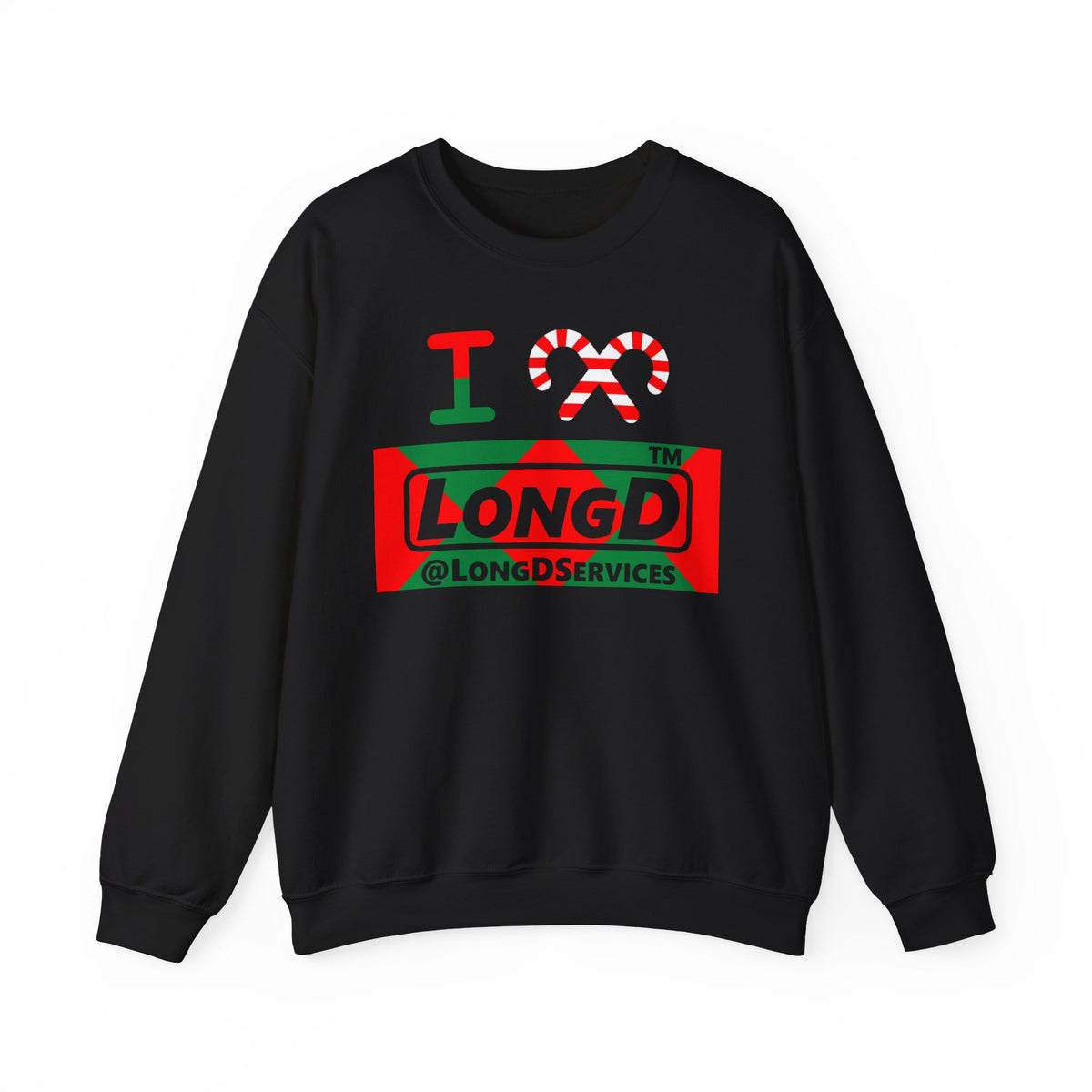 I candy cane LongD Tag negative big argyle logo crewneck sweatshirt