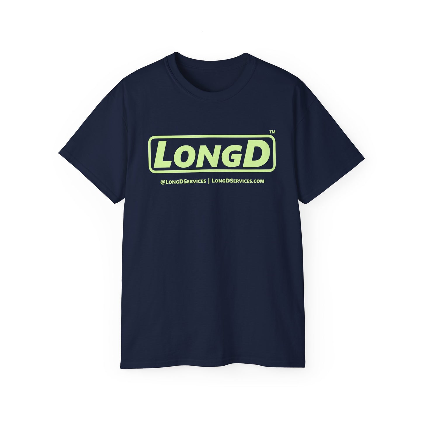 LongD® Logo Cotton Tee (Easter pastel green in positive text)