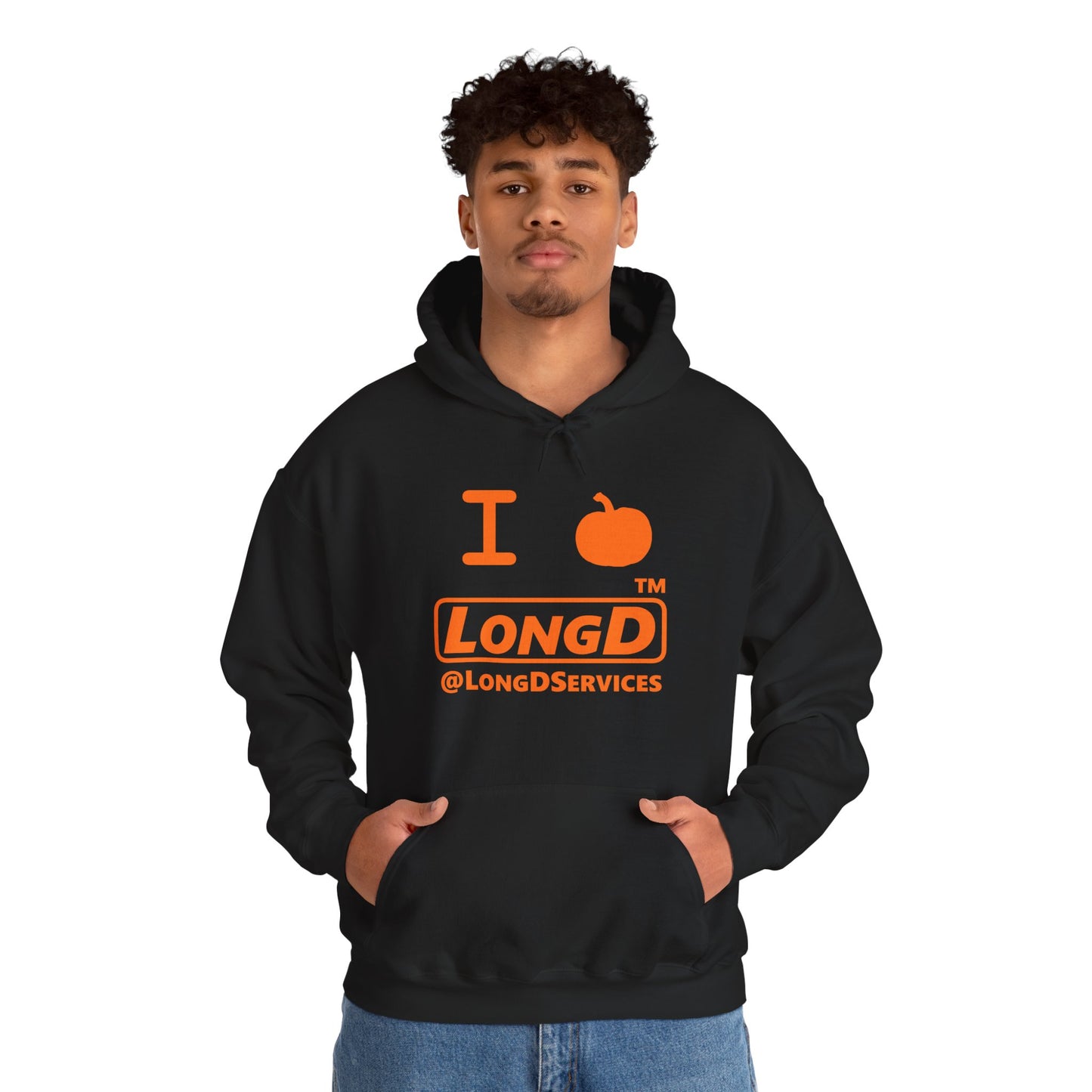 I Pumpkin LongD® Logo Hoodie orange basic tag logo