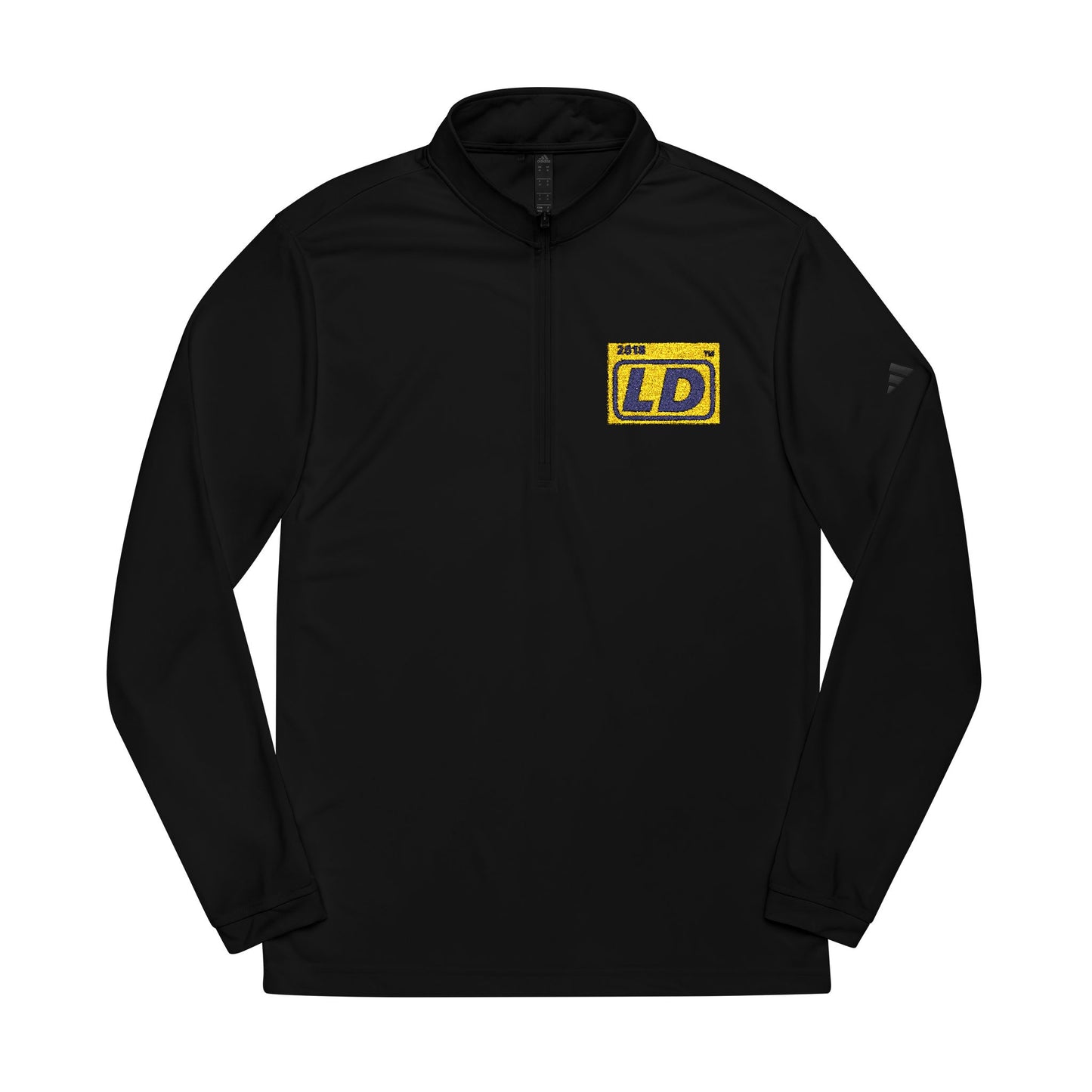 Embroidered adidas® Quarter-Zip pullover official logo initials