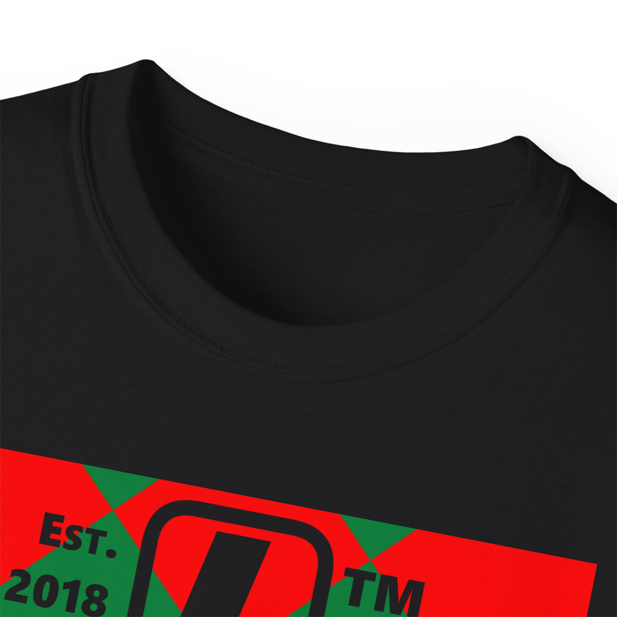 LongD Hyde Park negative upright argyle logo (Xmas colors) cotton tee