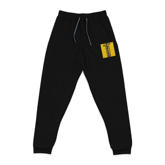 Embroidered unisex joggers official logo upright
