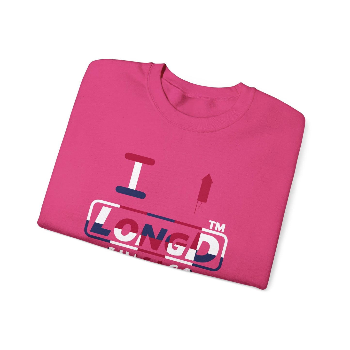 I firecracker LongD positive 2x5 Chicago logo crewneck sweatshirt