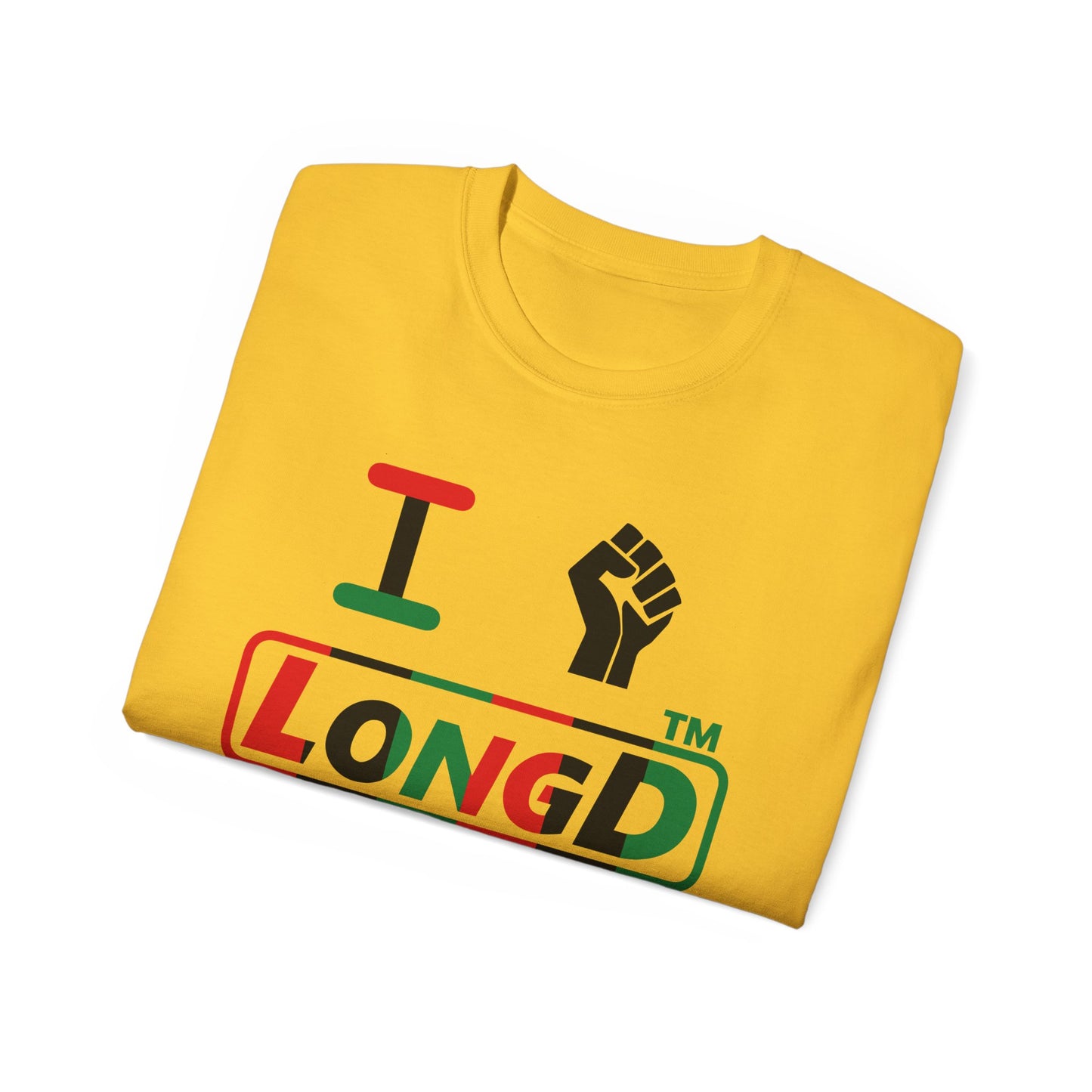 I fist LongD positive vertical 6-striped Hyde Park logo cotton tee