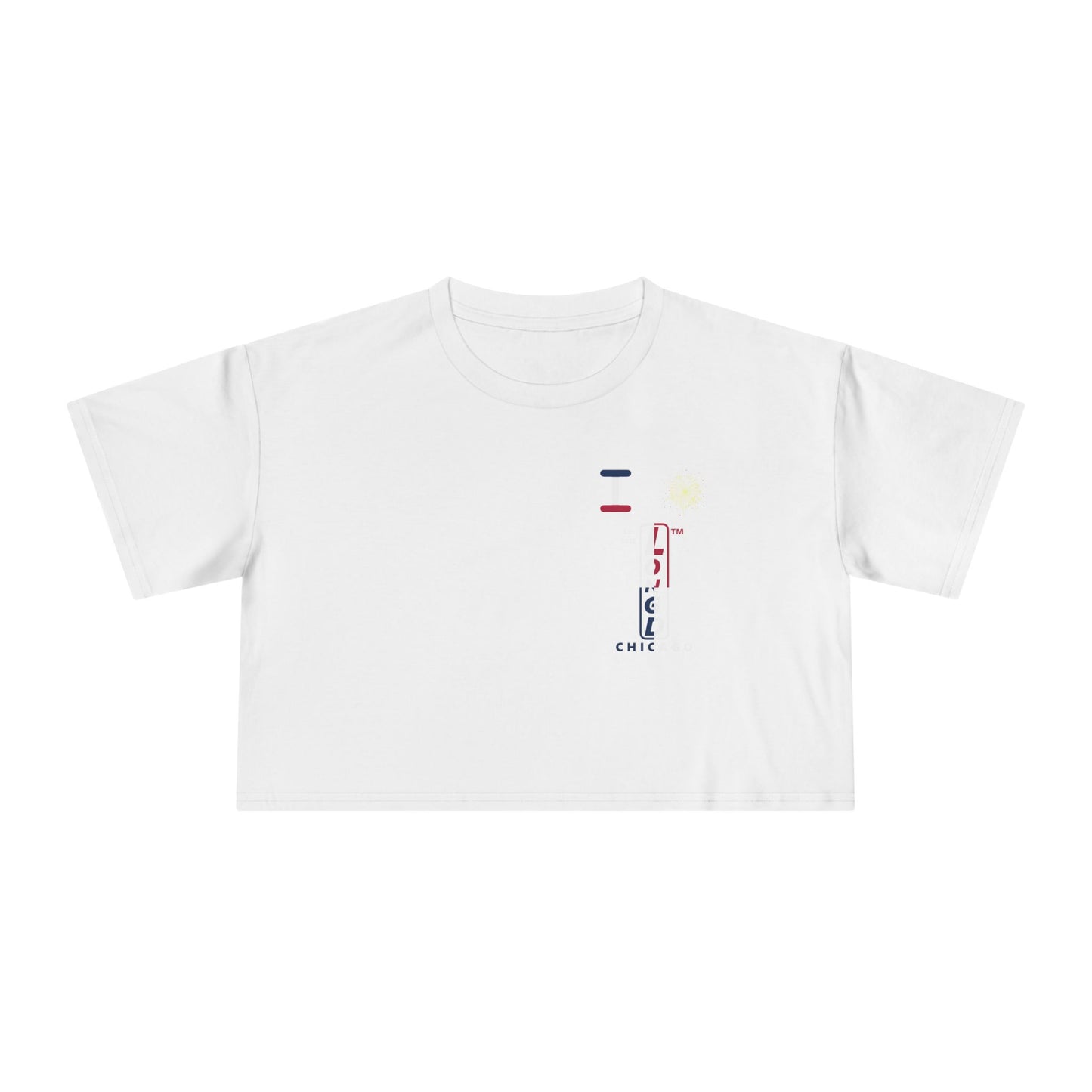 I burst LongD positive quarters upright single-breasted Chicago logo crop tee