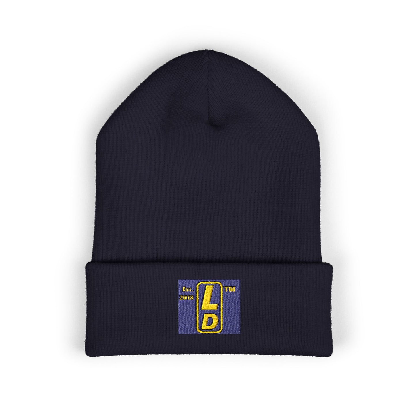 Embroidered Classic Cuffed Beanie reverse official logo upright initials