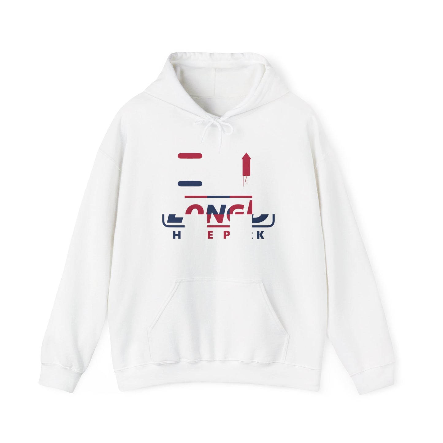 I firecracker LongD® positive 2x5 Hyde Park logo hoodie