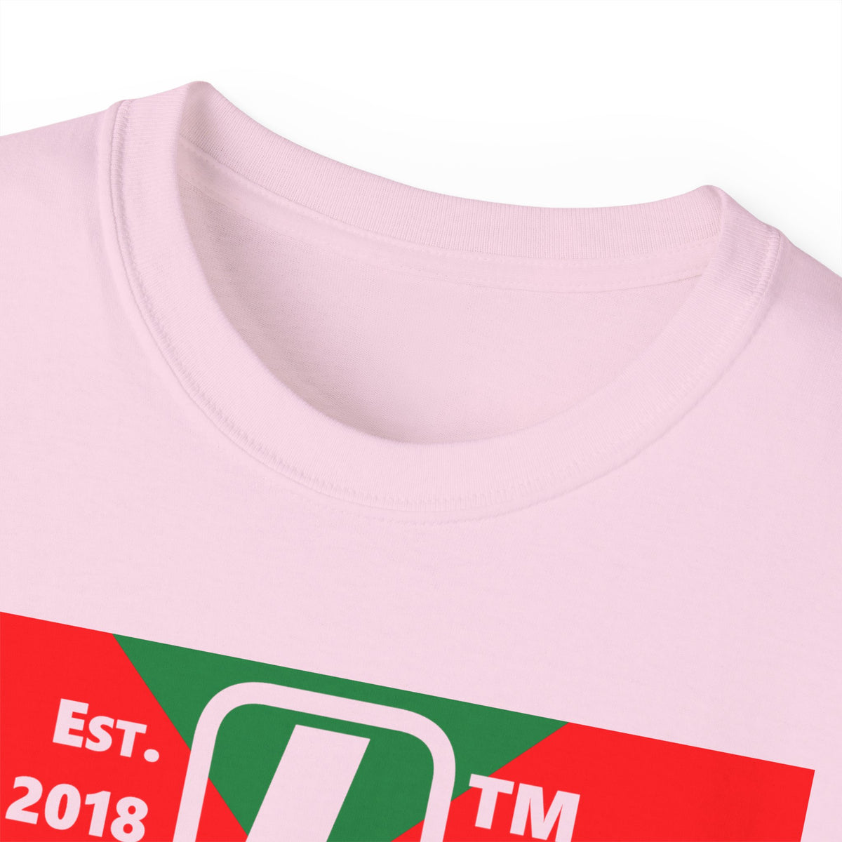 LongD Hyde Park negative upright downward chevron logo (Xmas colors) cotton tee