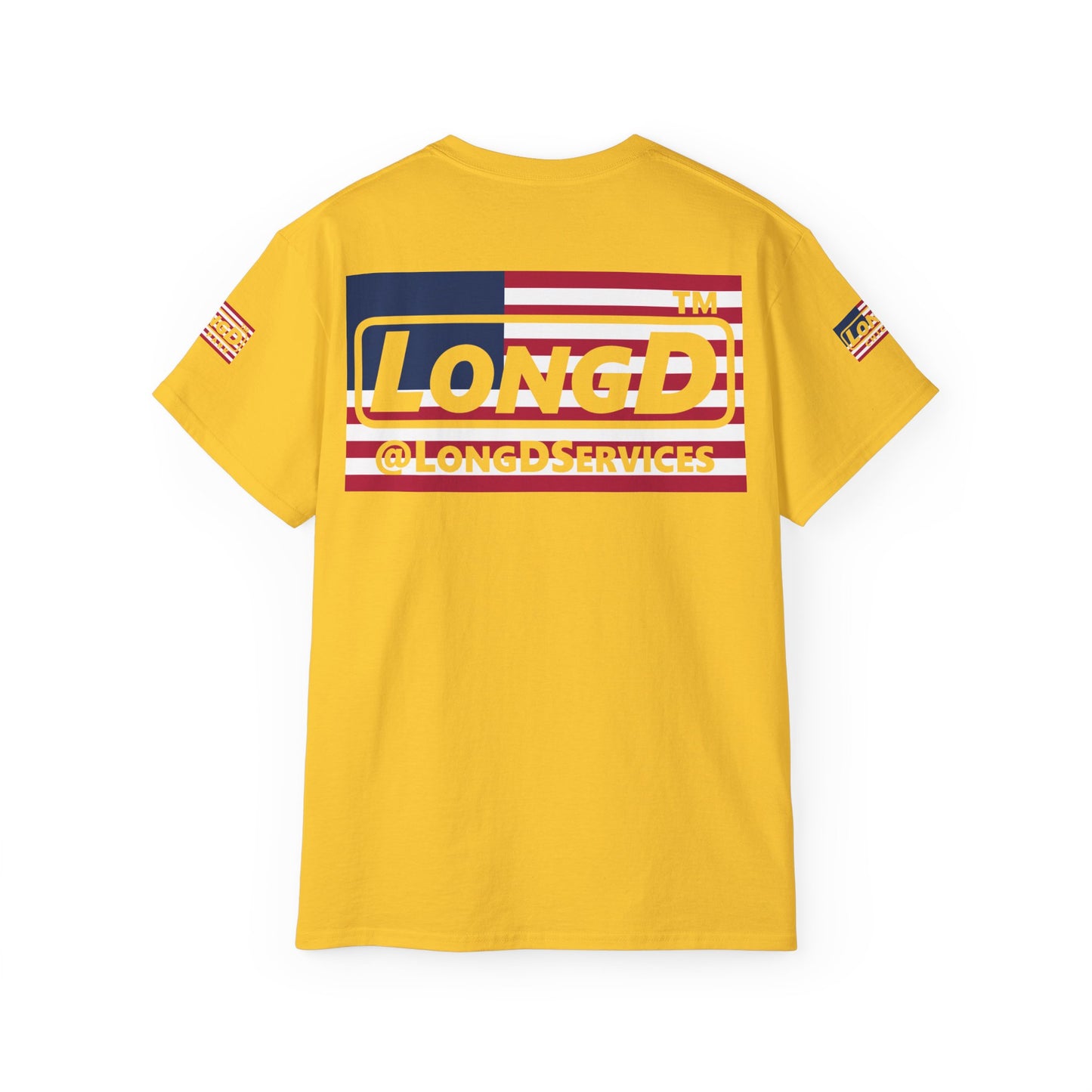 I firecracker LongD negative flag 4-print Chicago logo cotton tee