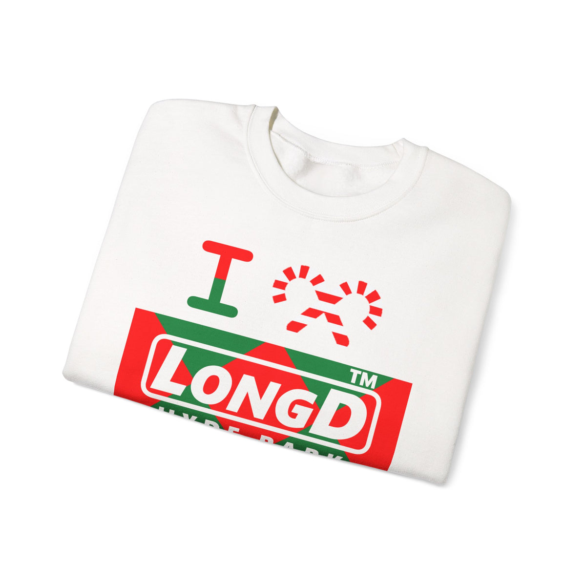 I candy cane LongD Hyde Park negative big argyle logo crewneck sweatshirt