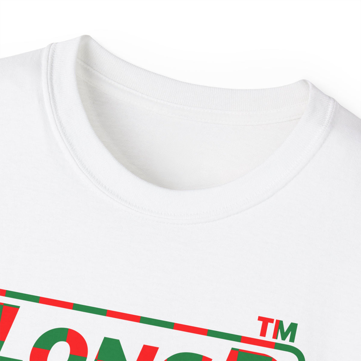 LongD Hyde Park positive checkered 4-print logo (Xmas colors) cotton tee