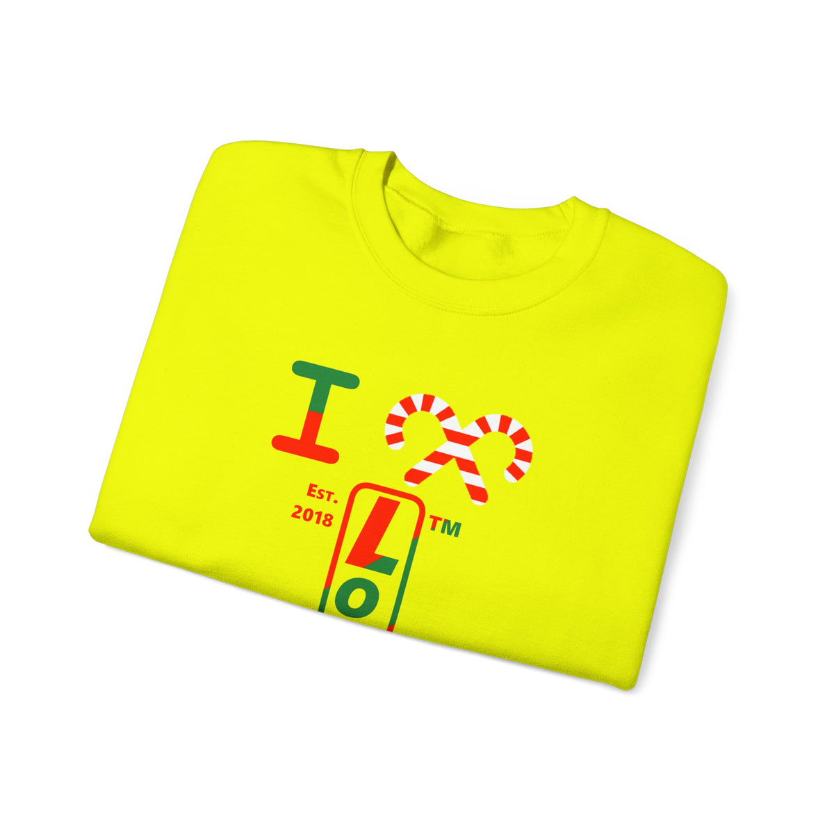 I candy cane LongD Chicago positive upright pixel-weighted 4-striped 4-print logo crewneck sweatshirt
