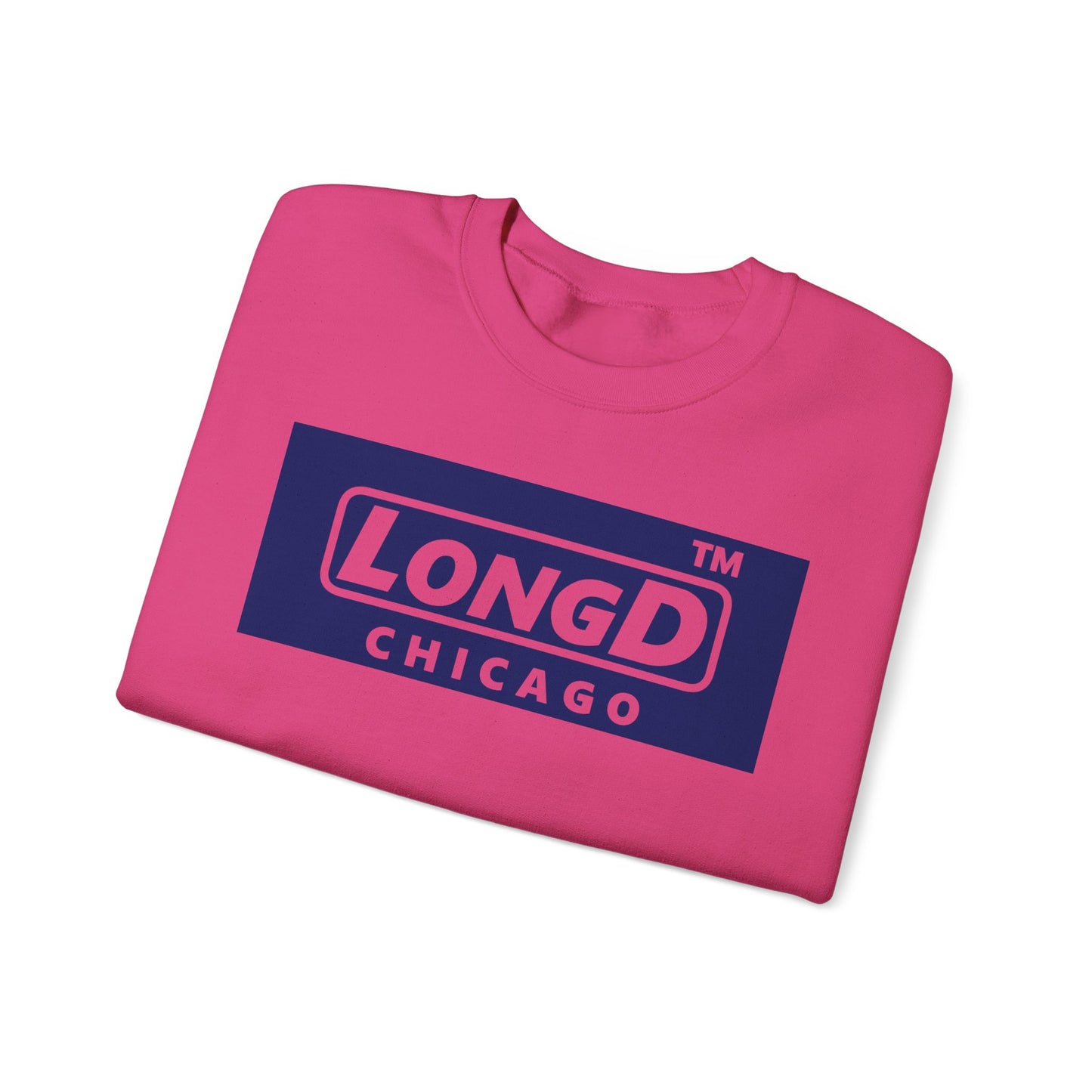 LongD negative official Chicago logo crewneck sweatshirt