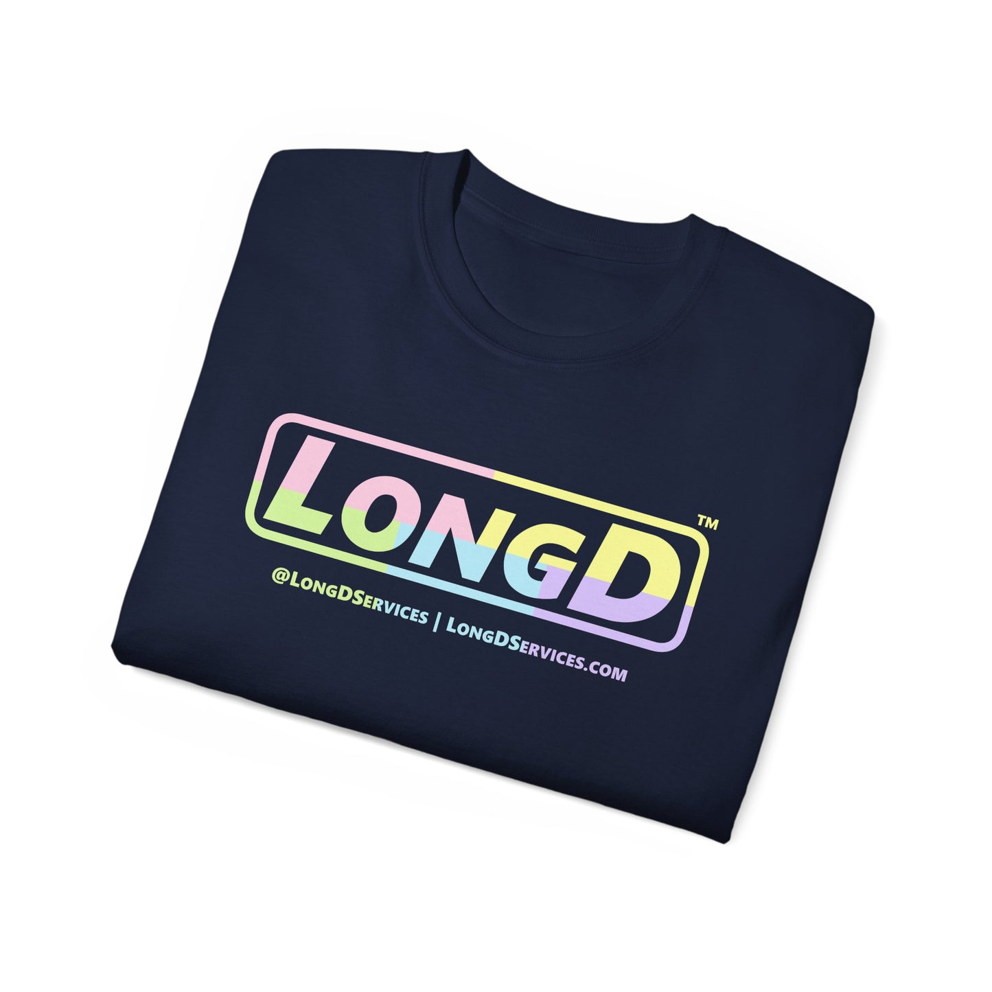 LongD® Logo Cotton Tee (Easter pastel variety in positive text)