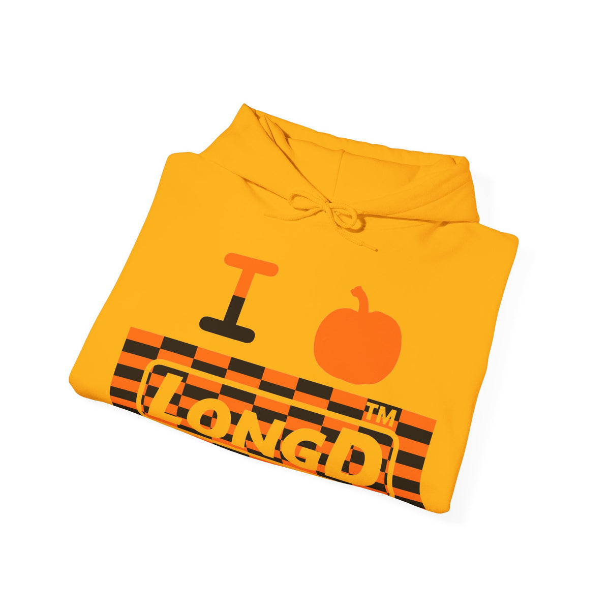 I pumpkin LongD Chicago negative tiled logo hoodie