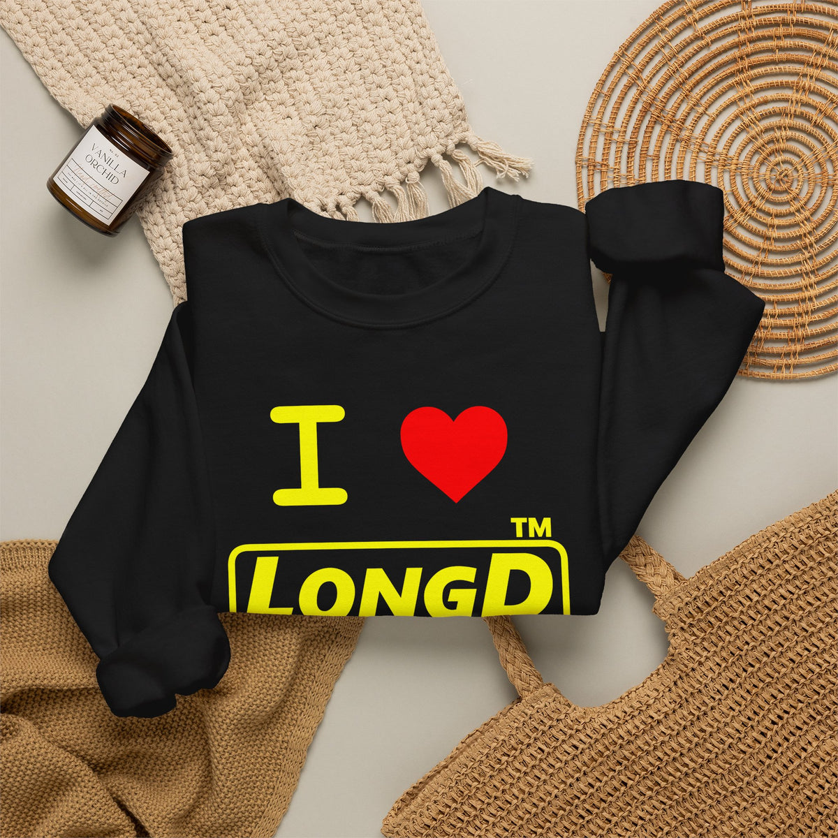 I Luv LongD Tag-domain positive alternate basic logo crewneck sweatshirt