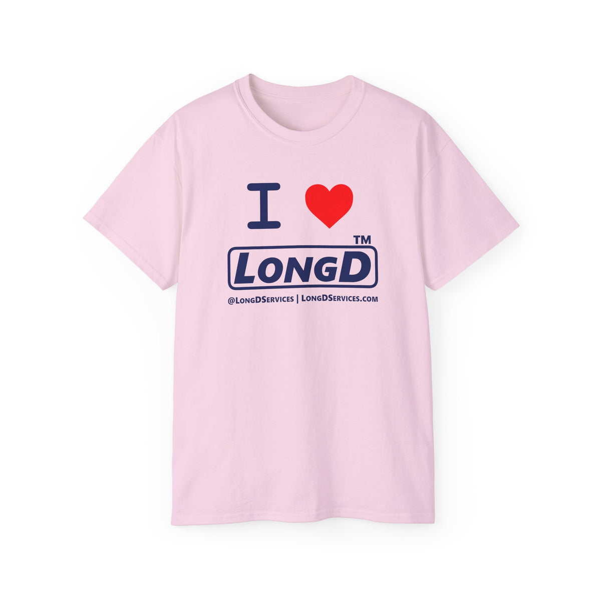 I Luv LongD Tag-domain positive official basic logo cotton tee