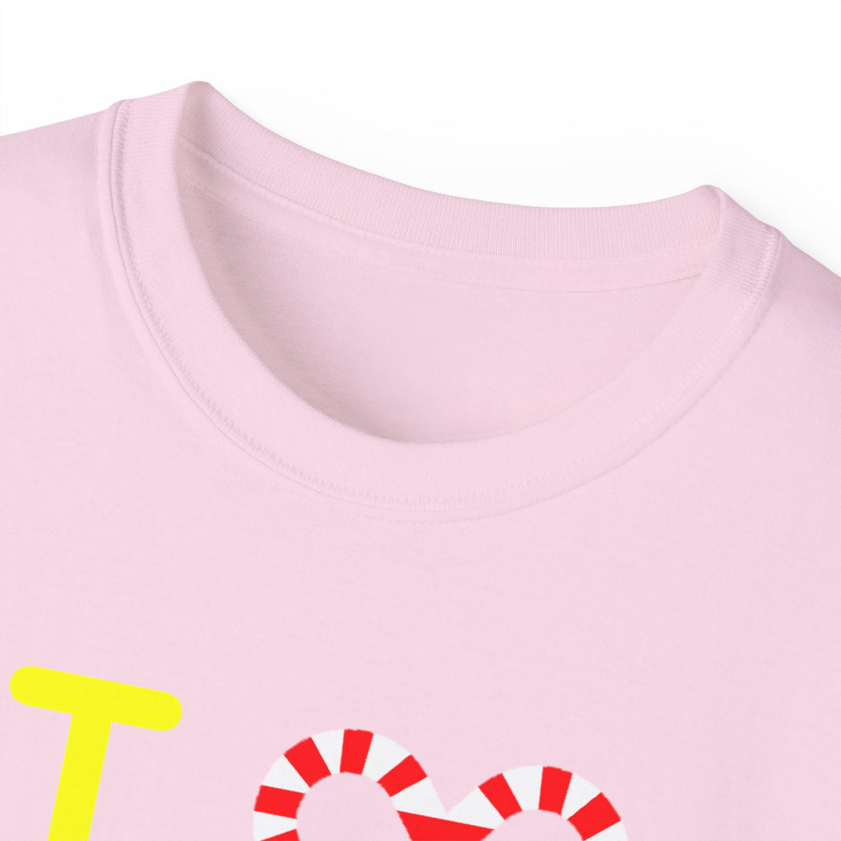 I candy cane LongD Hyde Park positive alternate basic yellow logo cotton tee
