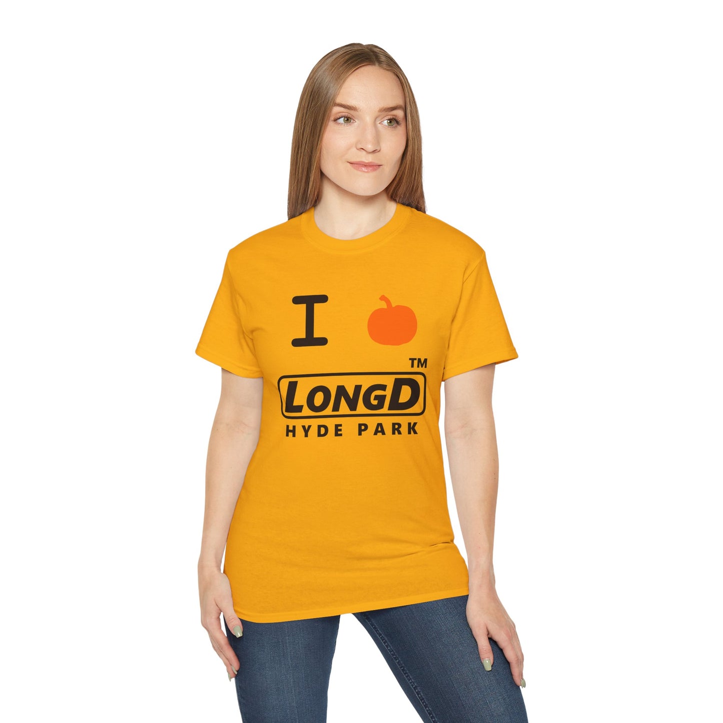 I Pumpkin LongD® Logo Cotton Tee positive black basic Hyde Park logo