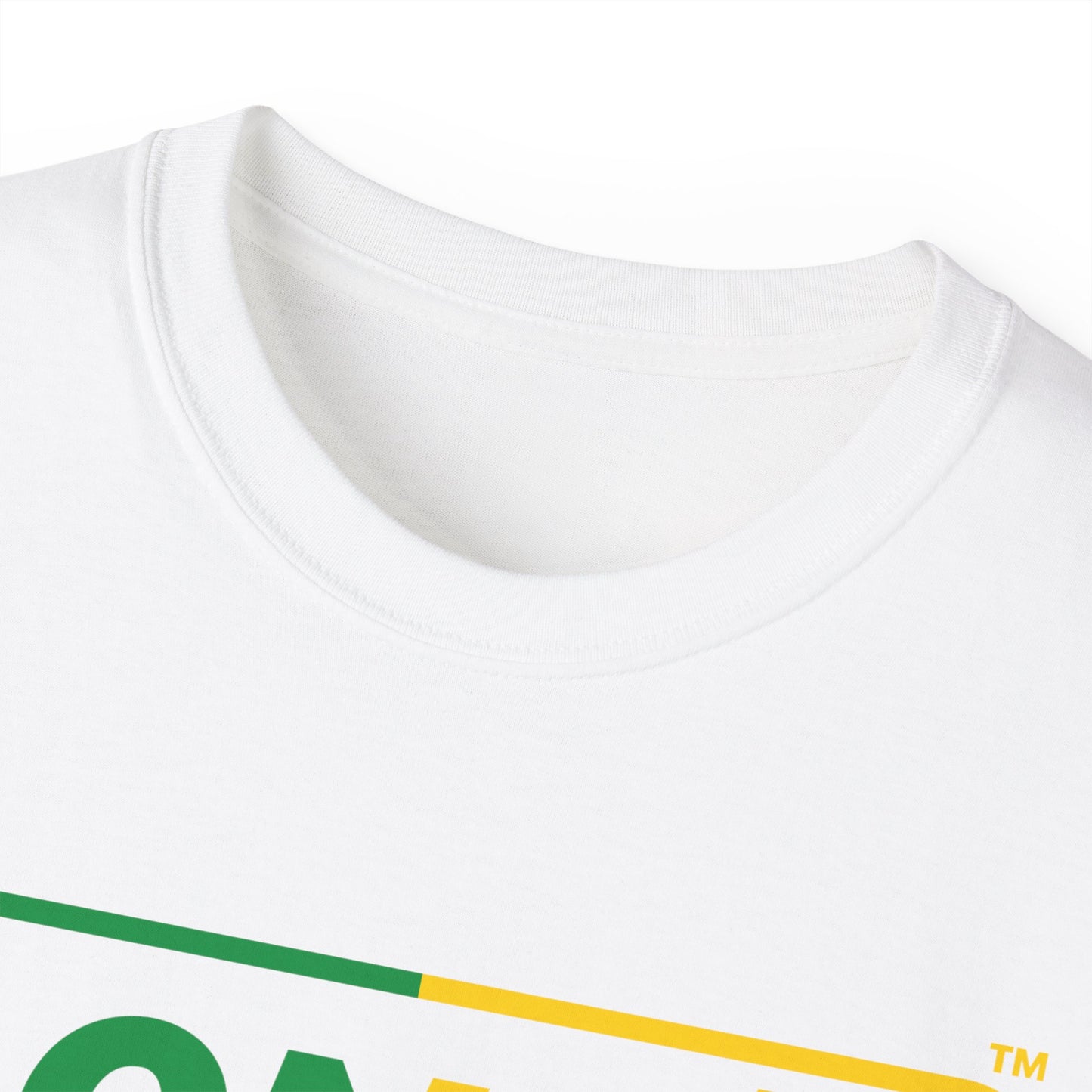 LongD® Logo Cotton Tee (St. Patrick's Day -Irish Green and Golden Yellow quarter split)