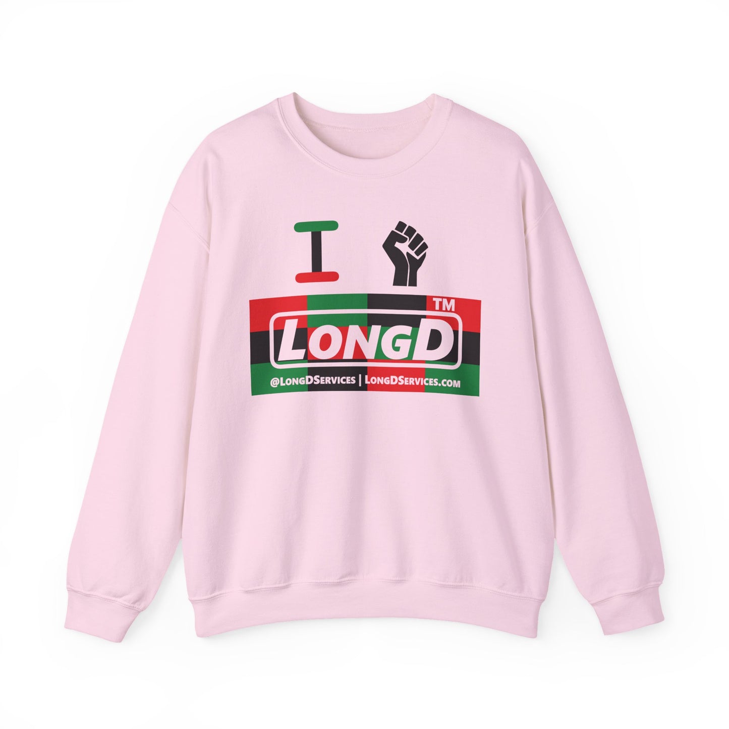 I fist LongD negative 3x4 tag-domain logo crewneck sweatshirt
