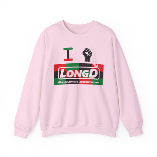 I fist LongD negative 3x4 tag-domain logo crewneck sweatshirt
