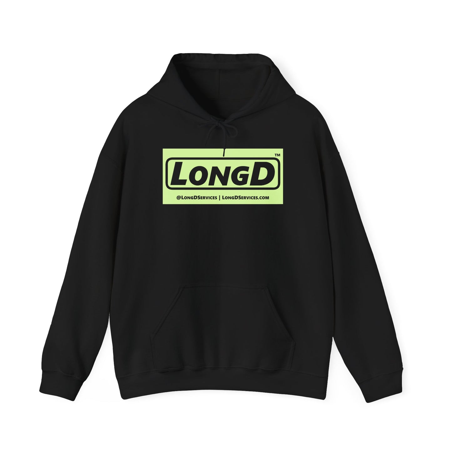 LongD® Logo Hoodie pastel negative green text