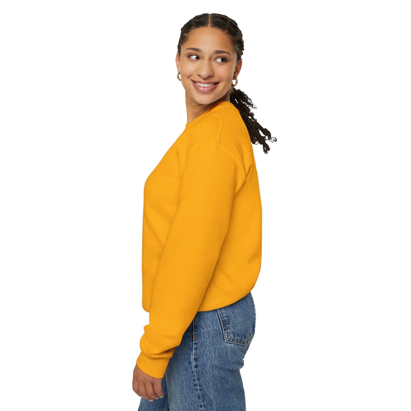 I firecracker LongD positive vertical 6-striped Chicago logo crewneck sweatshirt
